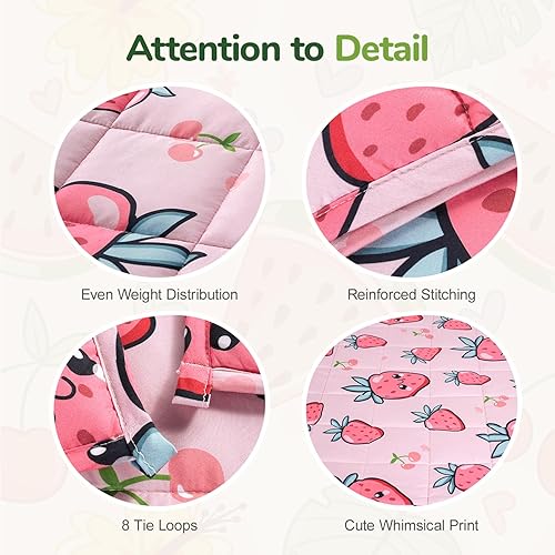 Miniatura 57 de Sivio Weighted Blanket,Cotton and Minky Fleece Throw Blanket with Beads, Reversible Heavy Blanket, 5lbs 36x48 Inch, Pink Cat