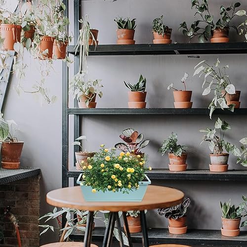 Miniatura 2 de SEWACC 4 juegos de cajas de marco de ventana para el hogar, macetas para plantas al aire libre, macetas rectangulares para plantas al aire libre,