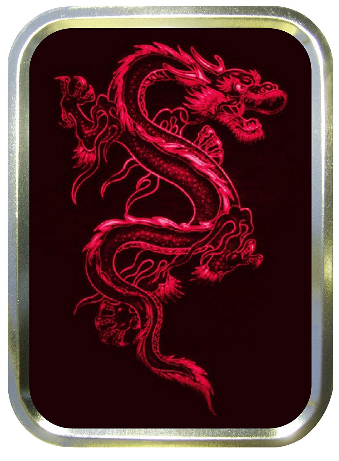Teez Gold Red Dragon 2Oz Tobacco Tin,Baccy Tin, Smoking Tin