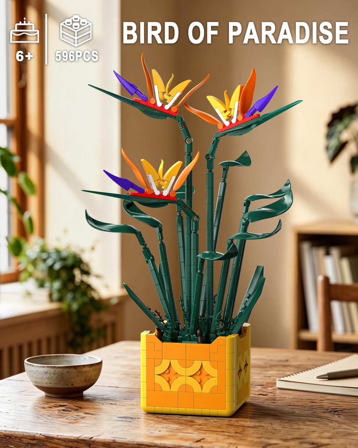 Amazon.com: EITOLNR Flowers Botanicals Bird of Paradise Building