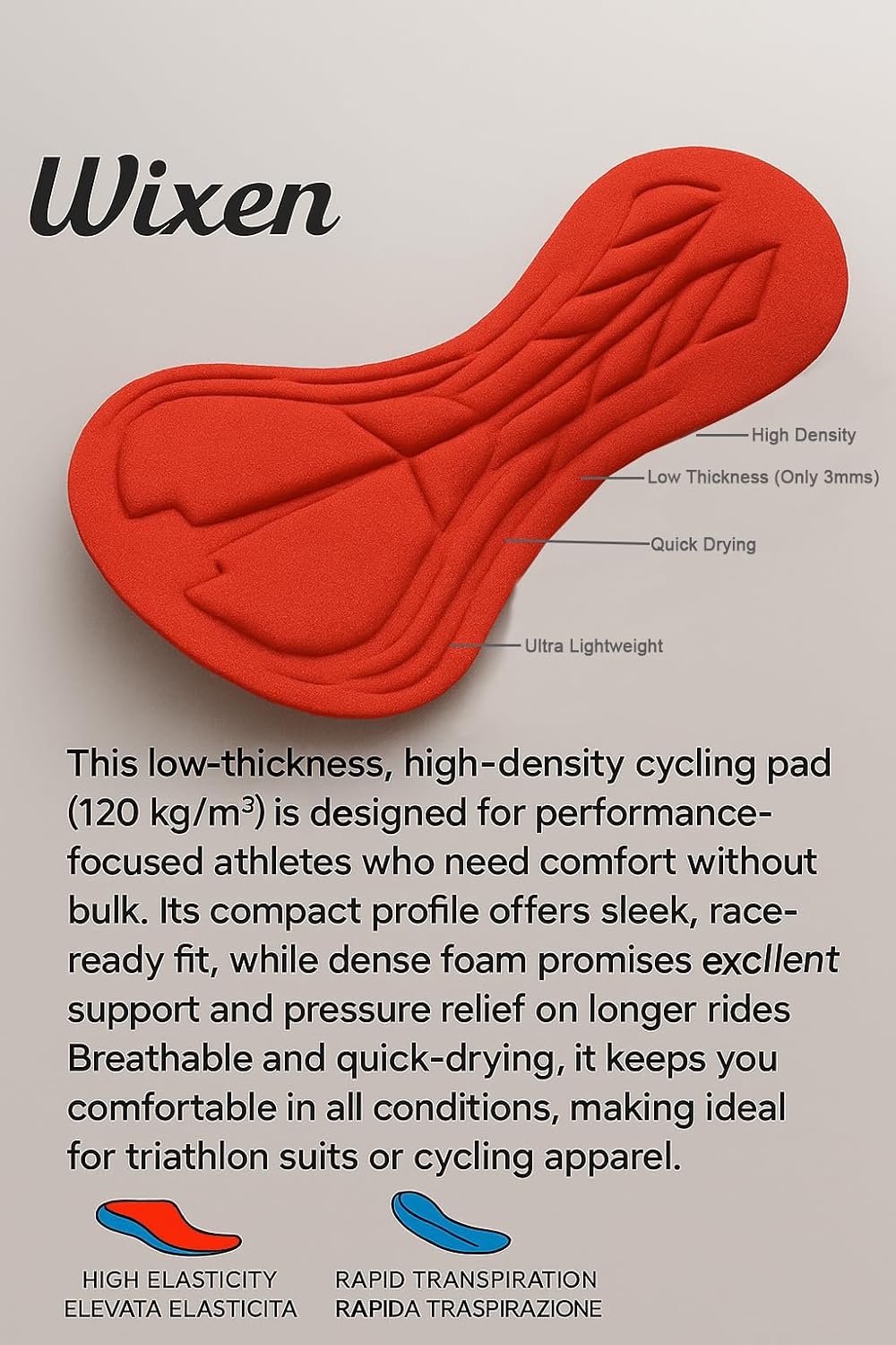 Wixen Men’s Triathlon Suit – Padded One-Piece Sleeveless Trisuit with Rear Zipper for Running, Swimming, Cycling - Image 5