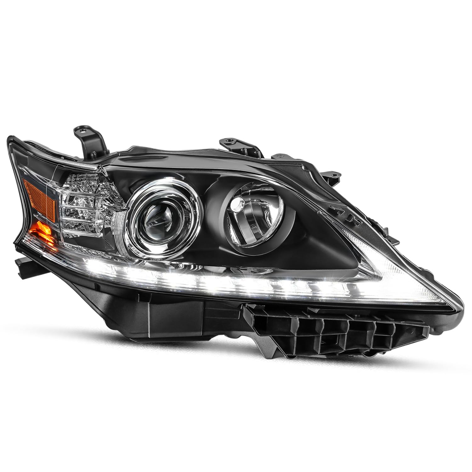 Headlight Assembly Compatible with Lexus RX350 13-15 RX450H 2015 Right Pssenger Side LED DRL Projector Headlamp LX2503156 811100E15 CAAP-0177-OEM-HL-R