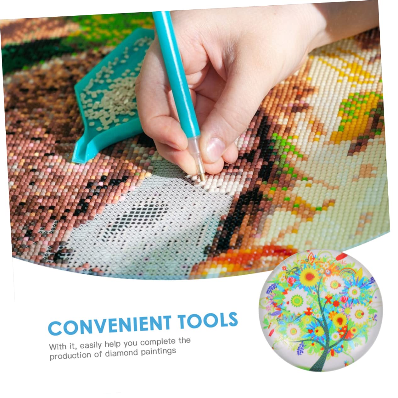 Mobestech 6 Pièces Fixateurs Pour Peinture Diamant Outils De Localisation Manuels Pour Broderie DIY Accessoires Pour Fixer Points De Croix Et Peinture Diamant