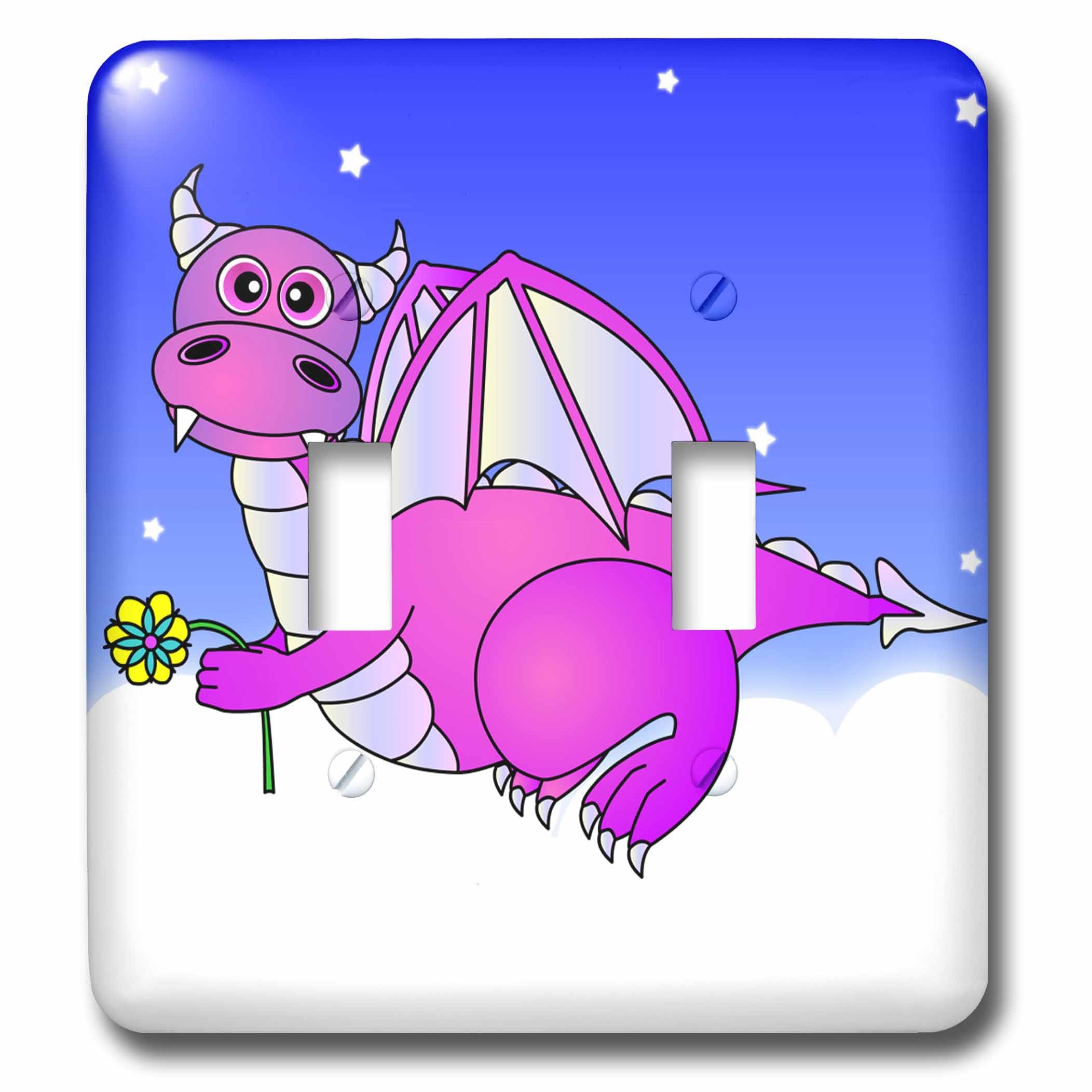 Interrupteur double Violet Dragon pour remplacer vos plaques