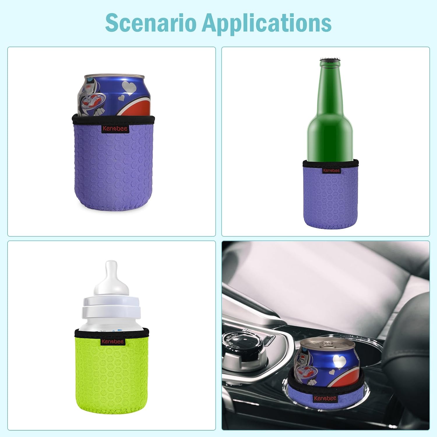 4 Pack 7.5 oz Standard Can Cooler Sleeves