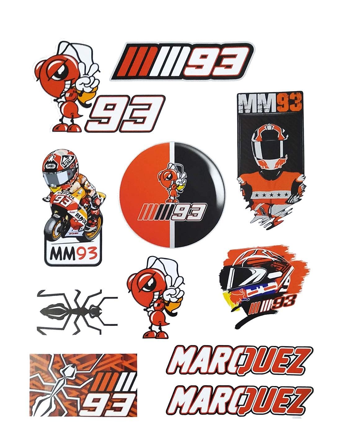 SHIVOID® 10pcs Bike Stickers MM 93 Bike Decals, Tool Box, Helmet Stickers (B0D3BW177D) Amazon Price History, Amazon Price Tracker