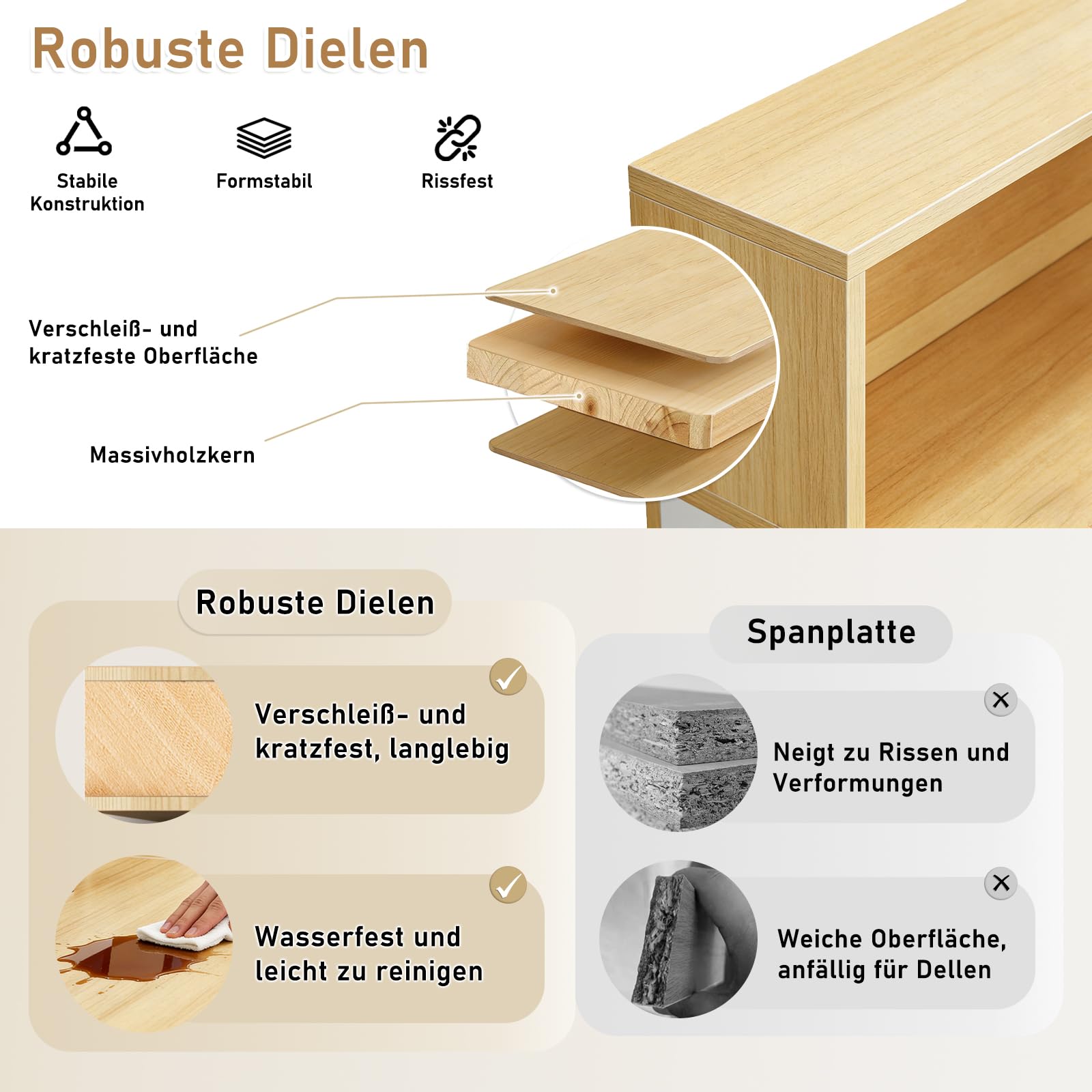 Empfangstheke mit Schubladen Holz Rezeptionstheke für Hotel Salon Geschäft