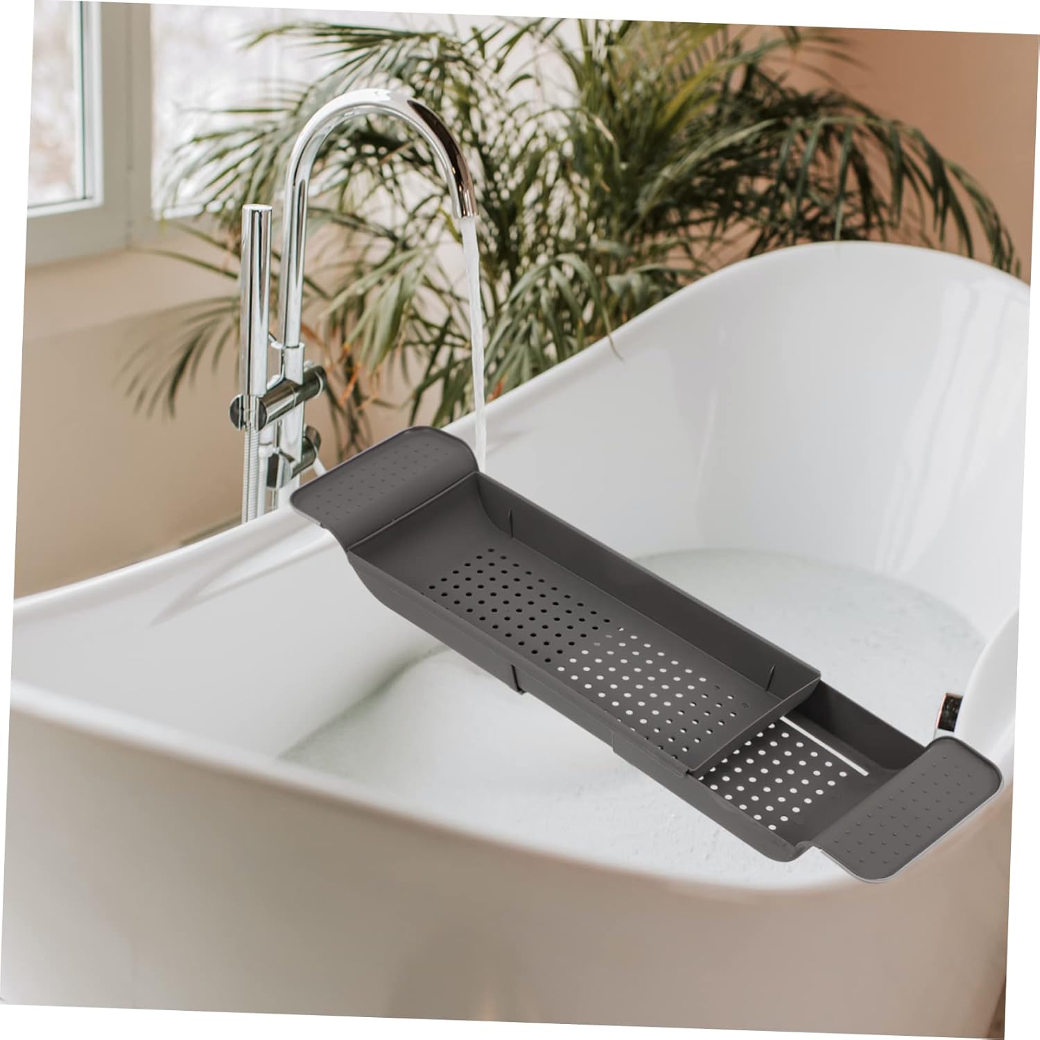 Adjustable Bathtub Tray for Tub Versatile Bath Storage Holder for Snacks Wine and Movies Bath Accessory for Housewarming and Special Occasions