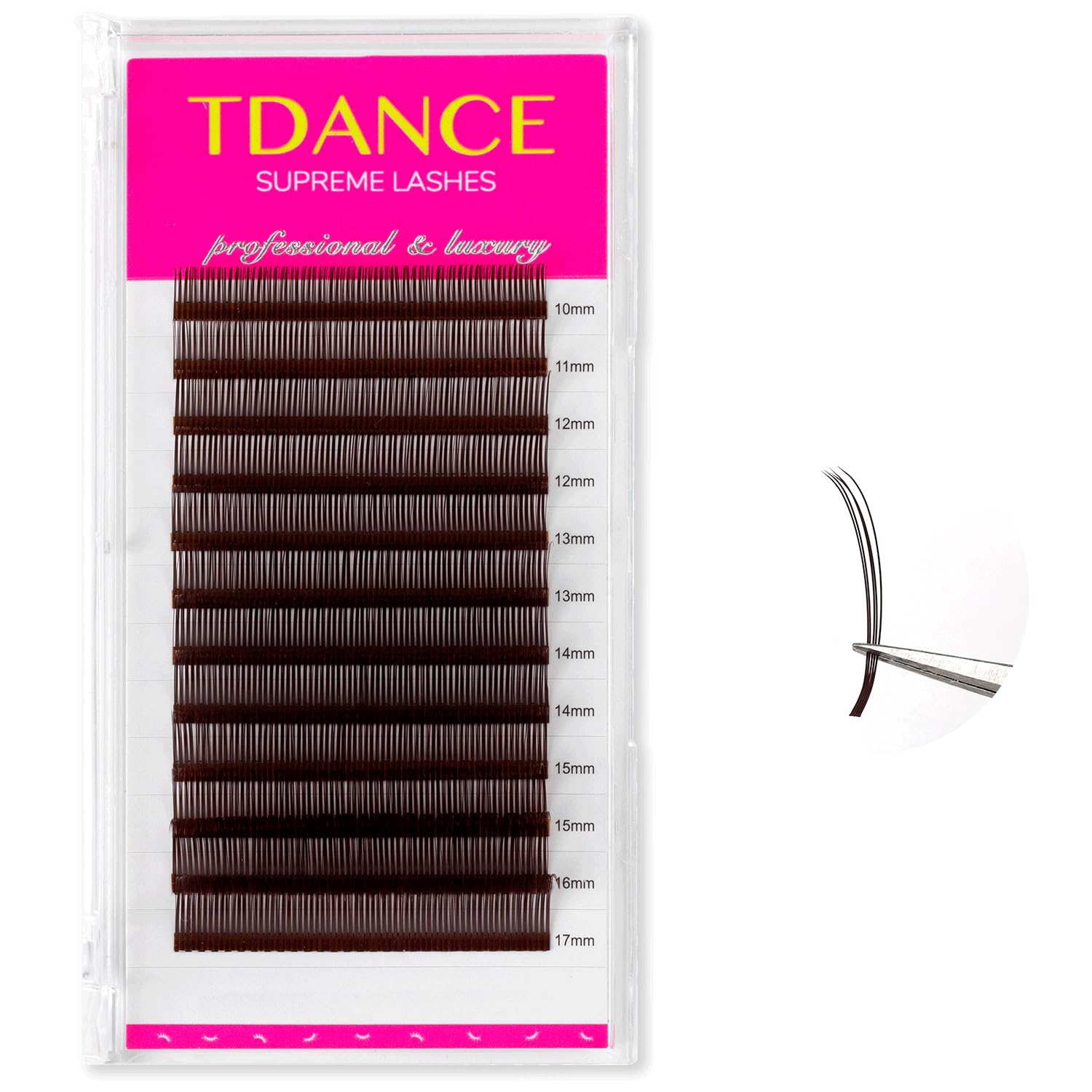 TDANCE Brown Lash Spikes 5D Spikes Lash Extensions Natural Look 5D Flower Eyelash Extensions for Professional Use Spikes-Brown-5D
