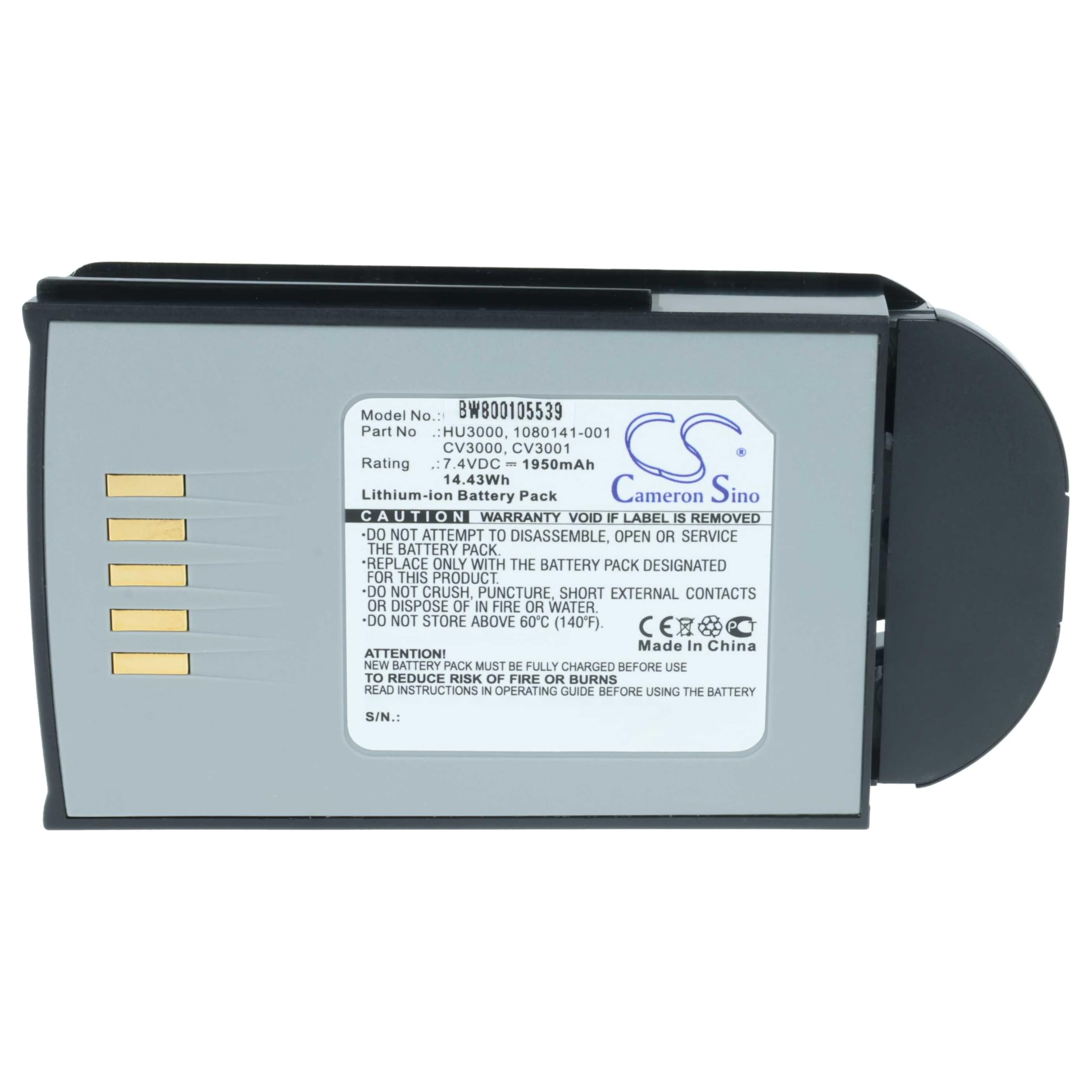 vhbw batteria compatibile con Psion Teklogix 7535, 7535 G2, 7530 G2, 7530, 7535LX lettore di codici a barre, POS (1950mAh, 7,4V, Li-Ion)