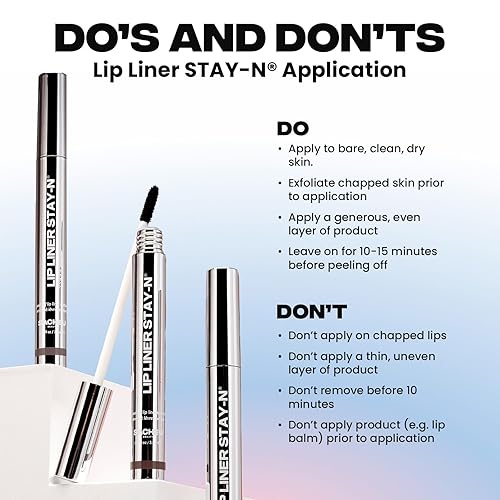 Miniatura 9 de Sacheu Lip Liner STAY-N Peel Off - Tinte labial impermeable de larga duración con ácido hialurónico y vitamina E, acabado mate a prueba de