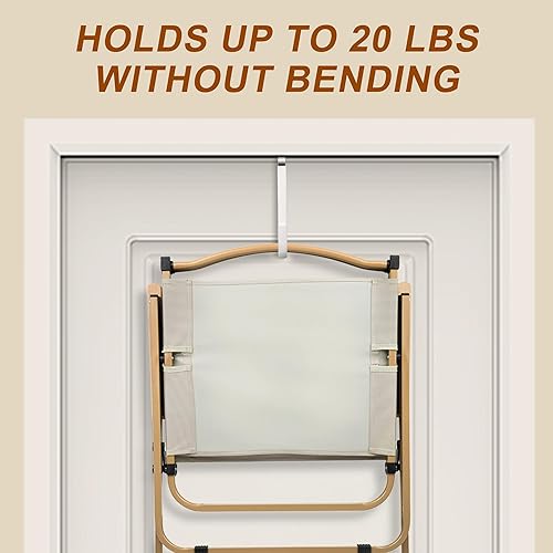 Miniatura 8 de Ganchos para Puerta Paquete de 2 – Ganchos Colgadores de Puerta Resistentes para Colgar Toallas, Bolsas, Batas, Ropa – Gancho para Puerta Sin