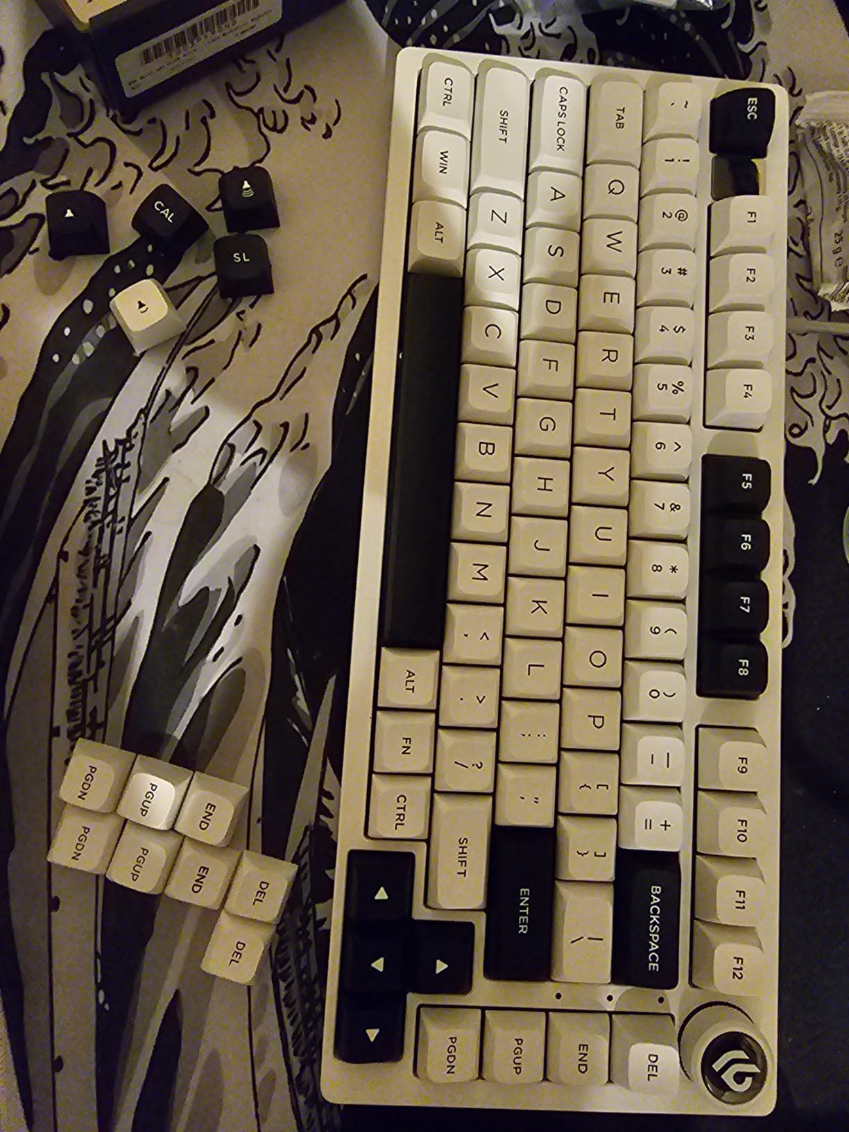 Amazon.in: Buy XVX Womier Keycaps 75% Percent - Black and White, PBT ...