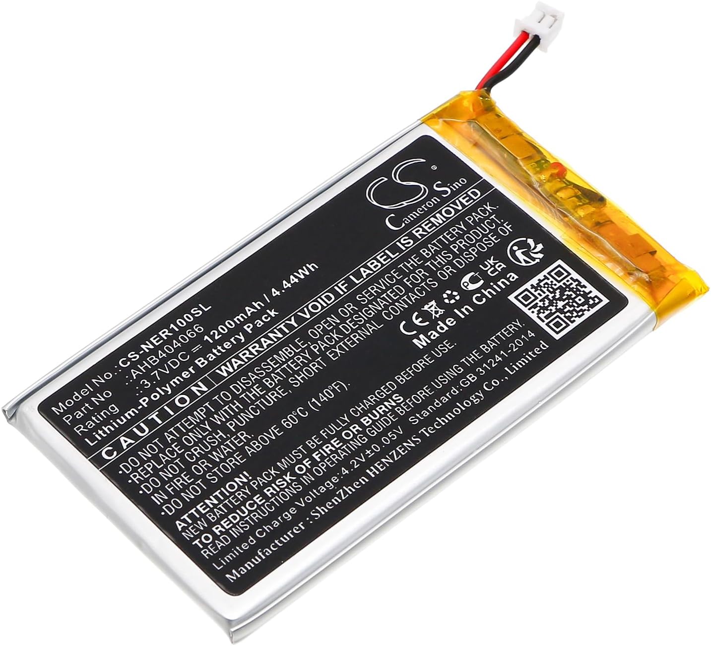 Cameron Sino CS 1200mAhReplacement New Battery for Neeo Control 4,NE-RMT