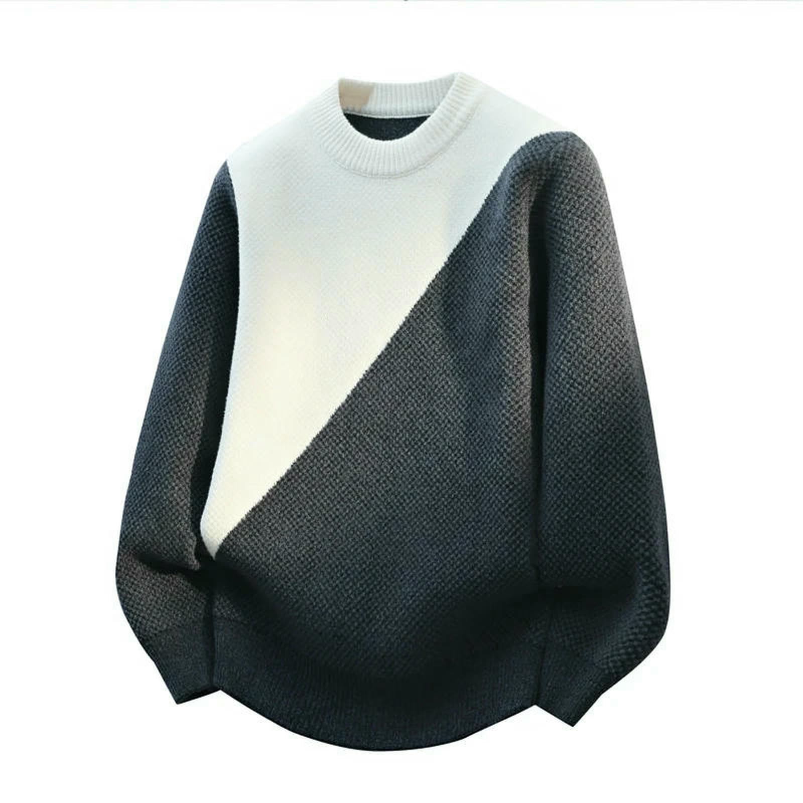 Jersey hombre suéter hombre de estilo simple cárdigan grueso en talla grande xl blanco gris