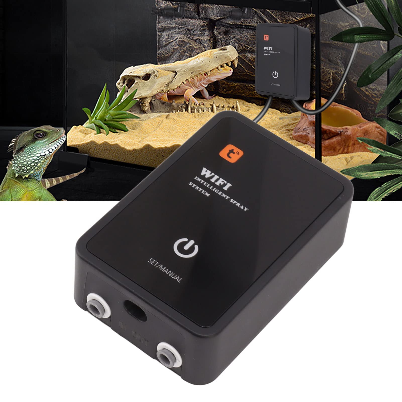 Bewinner Umidificatore per Rettili, di Nebulizzazione per Terrari per Rettili, Nebulizzatore Automatico per Terrari per Anfibi Tartaruga Lucertola