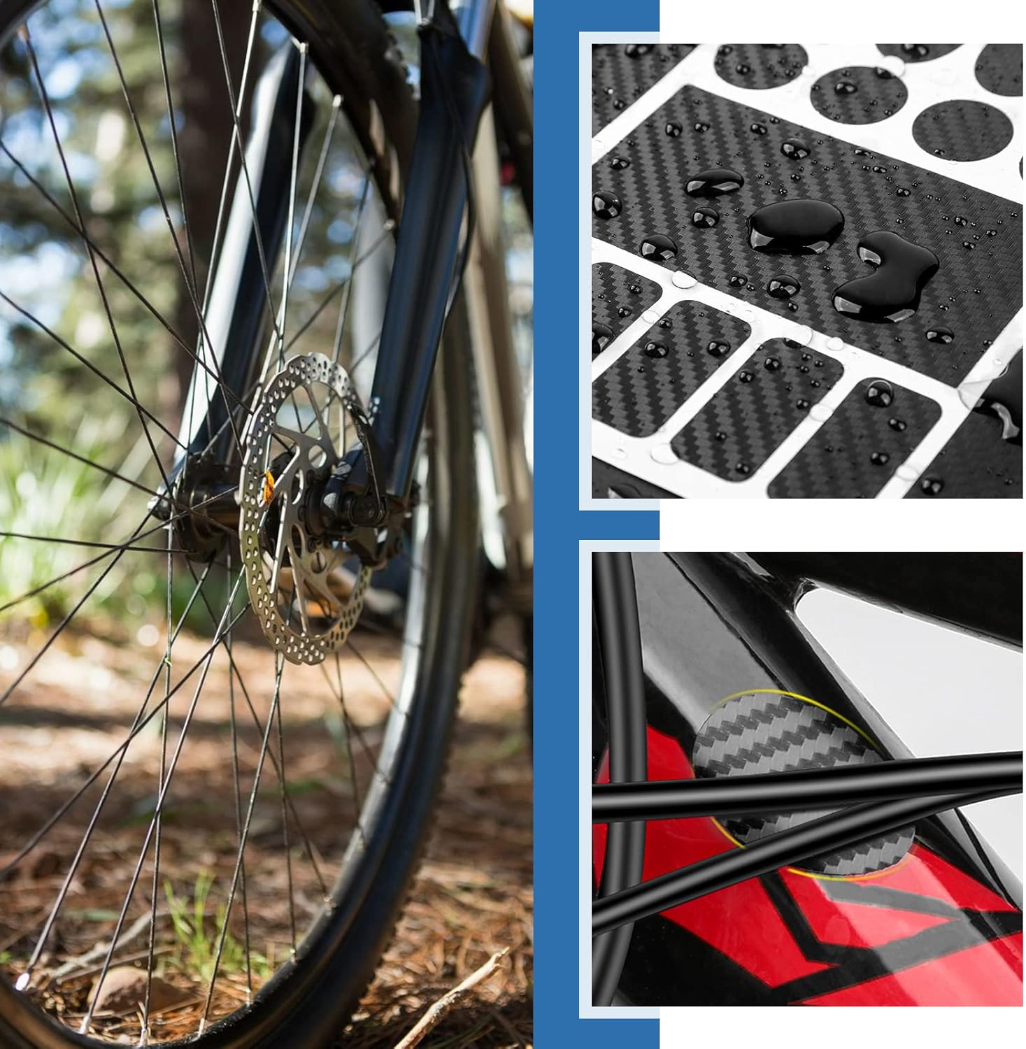 2PCS Bicycle Frame Protection Stickers Chainstay Chain Protection