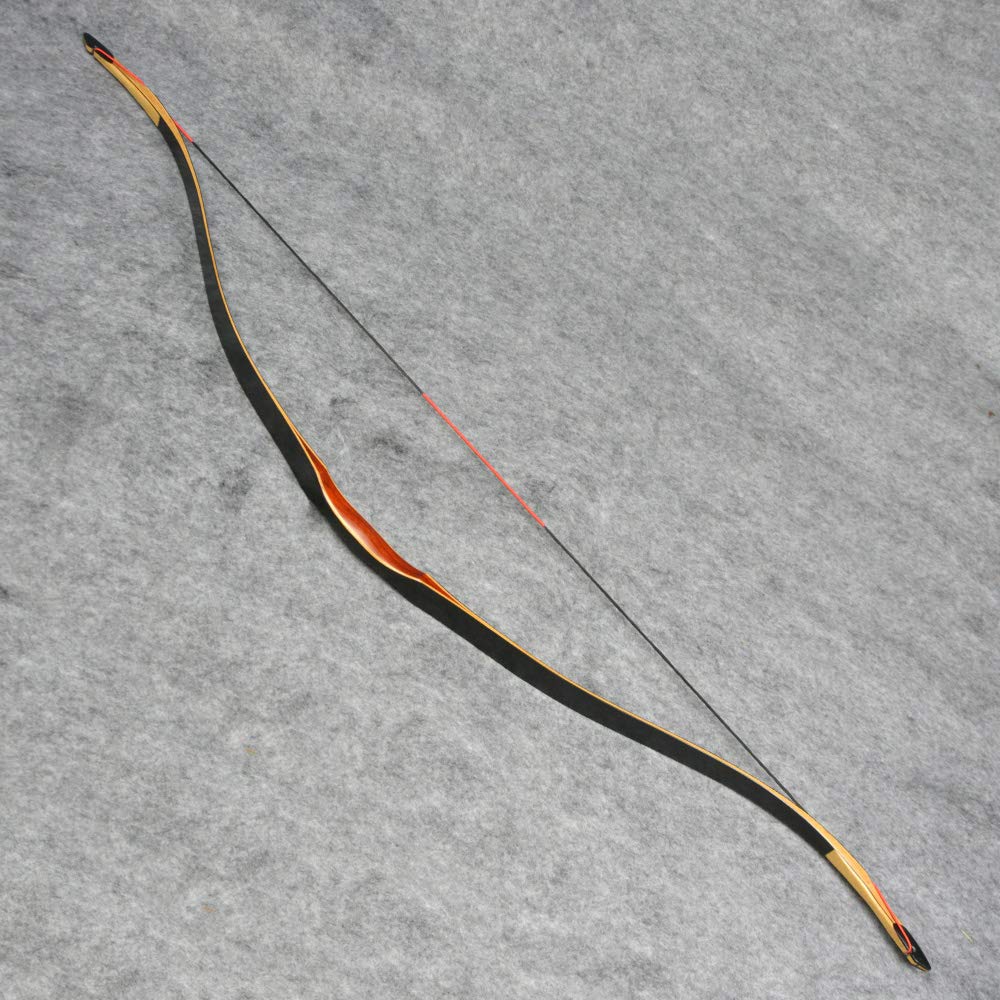 SHARROW Tiro con L'Arco Arco Tradizionale Arco Ricurvo Arco Lungo Longbow Fatto a Mano Cavallo da Caccia Mongolo Arco in Legno 20-50lbs per Principianti Gioco di Allenamento Sportivo all'aperto