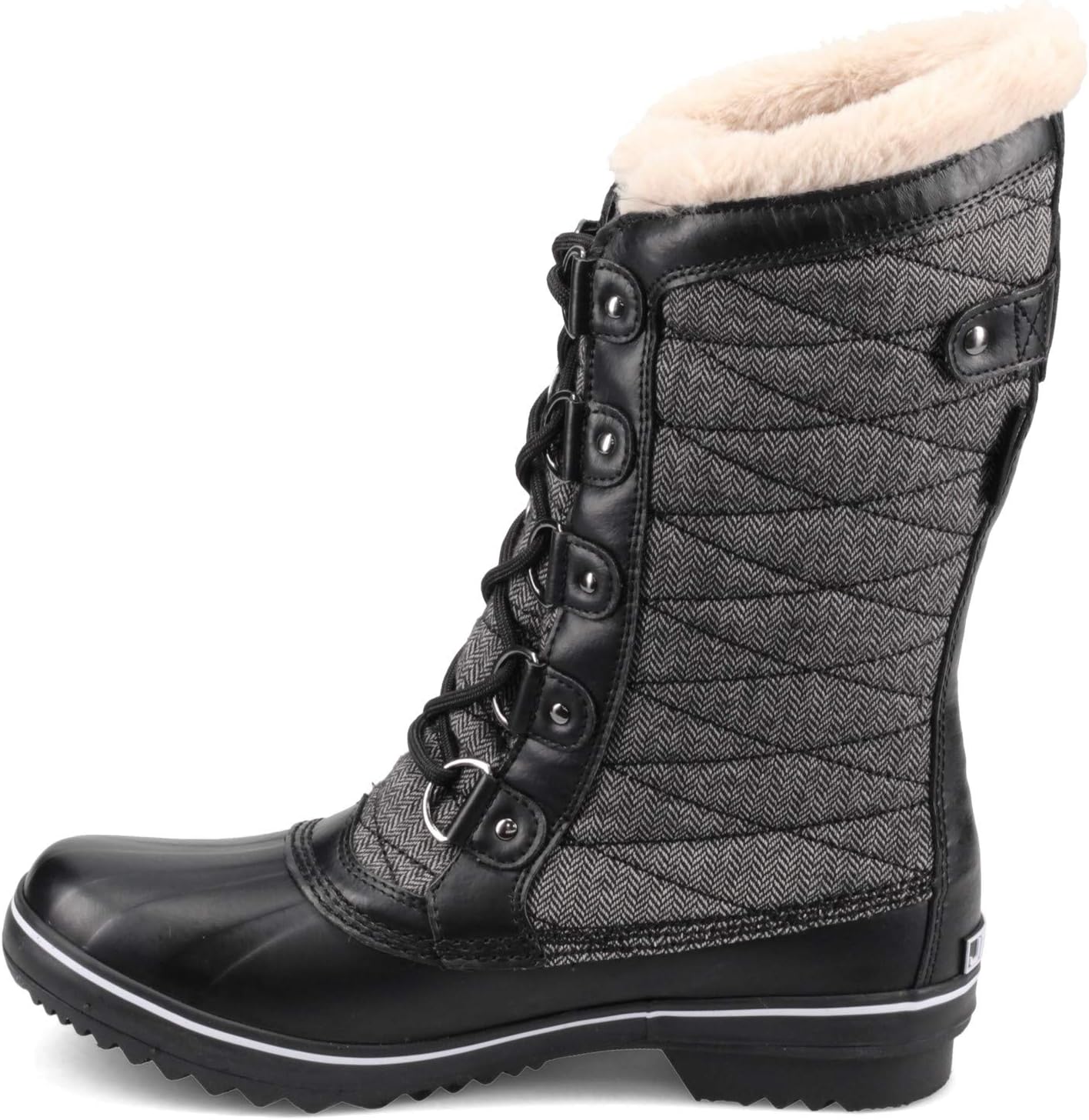 JBU by Jambu Women's Chilly Water Resistant Winter Boot, Black Herringbone, 11