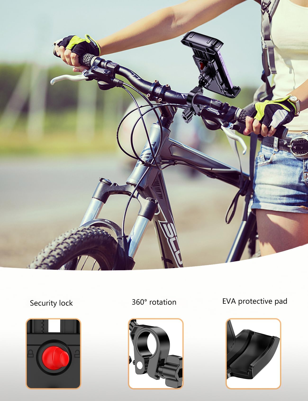 Yoke 10 Motorcycle Nut Mount with Dedicated RAM Holder for iPhone 8 PLUS (sku 50355)