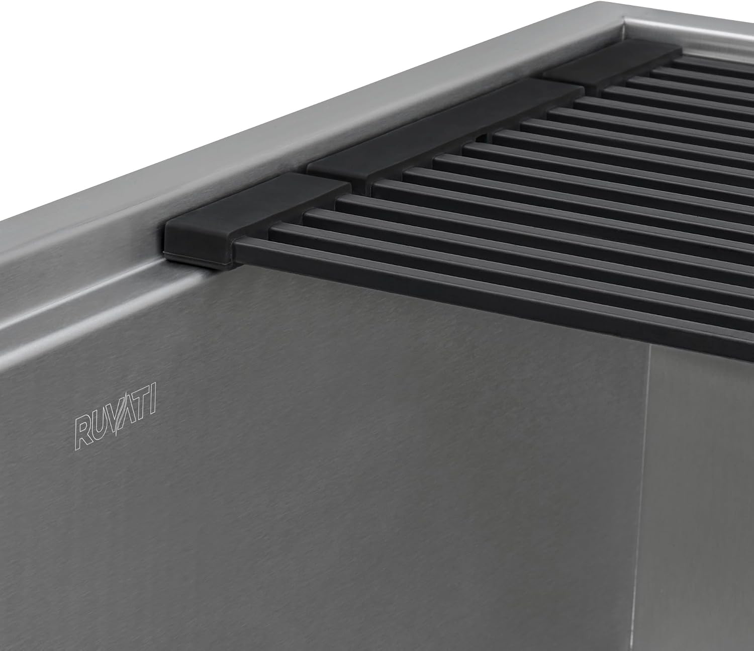 Ruvati Foldable Drying Rack for Workstation Sinks in Gunmetal Black- RVA1395BL