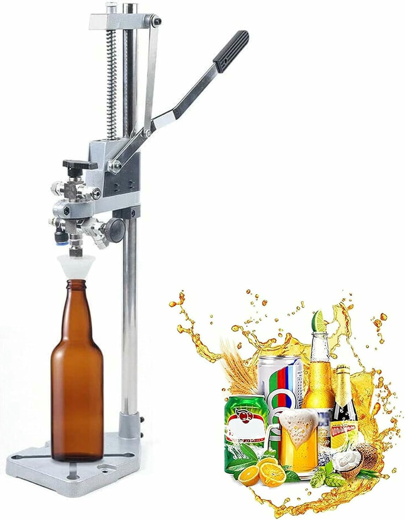 Máquina llenadora de botellas para producción artesanal de bebidas y jugos