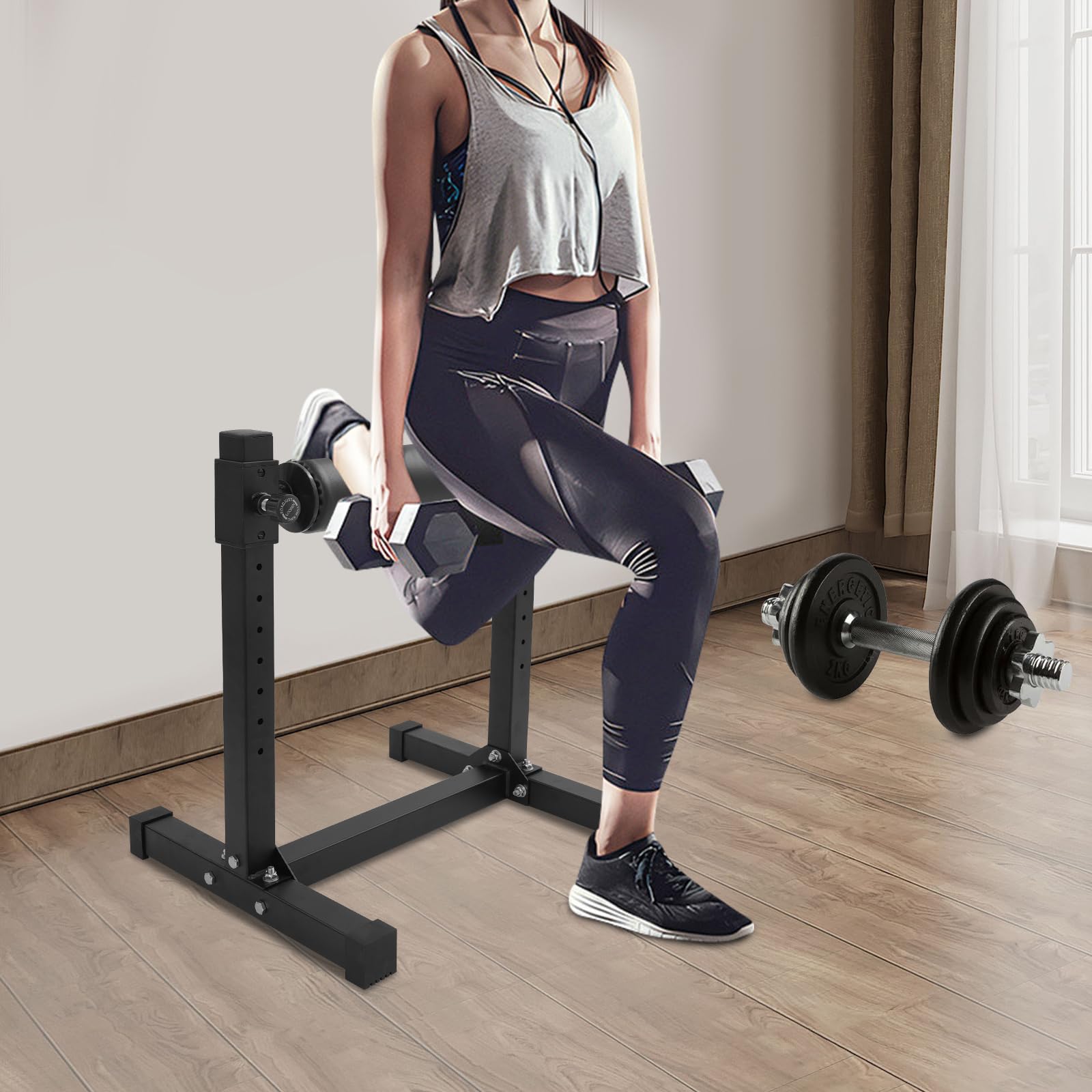 Split Squat Stand - Rullo squat, regolabile in altezza, per squat condivisi bulgari, 1 gamba per peso corporeo o manubrio, 61,2 x 56,7 x 67,3 cm