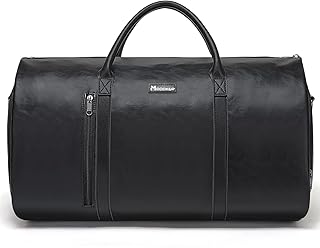 Kleidertasche aus Leder für Reisen, Reisetasche mit Schulterriemen/Mehreren Taschen – ideal für Geschäftsreisen und Wochenendausflüge – die Kleidertasche für Herren