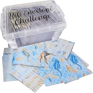 Kit de Desafio para Poupar Dinheiro,100 envelopes de dinheiro para economizar dinheiro - Presente criativo para planejadores de orçamento para carros, finanças e investimentos, pagamento de Kumprohu