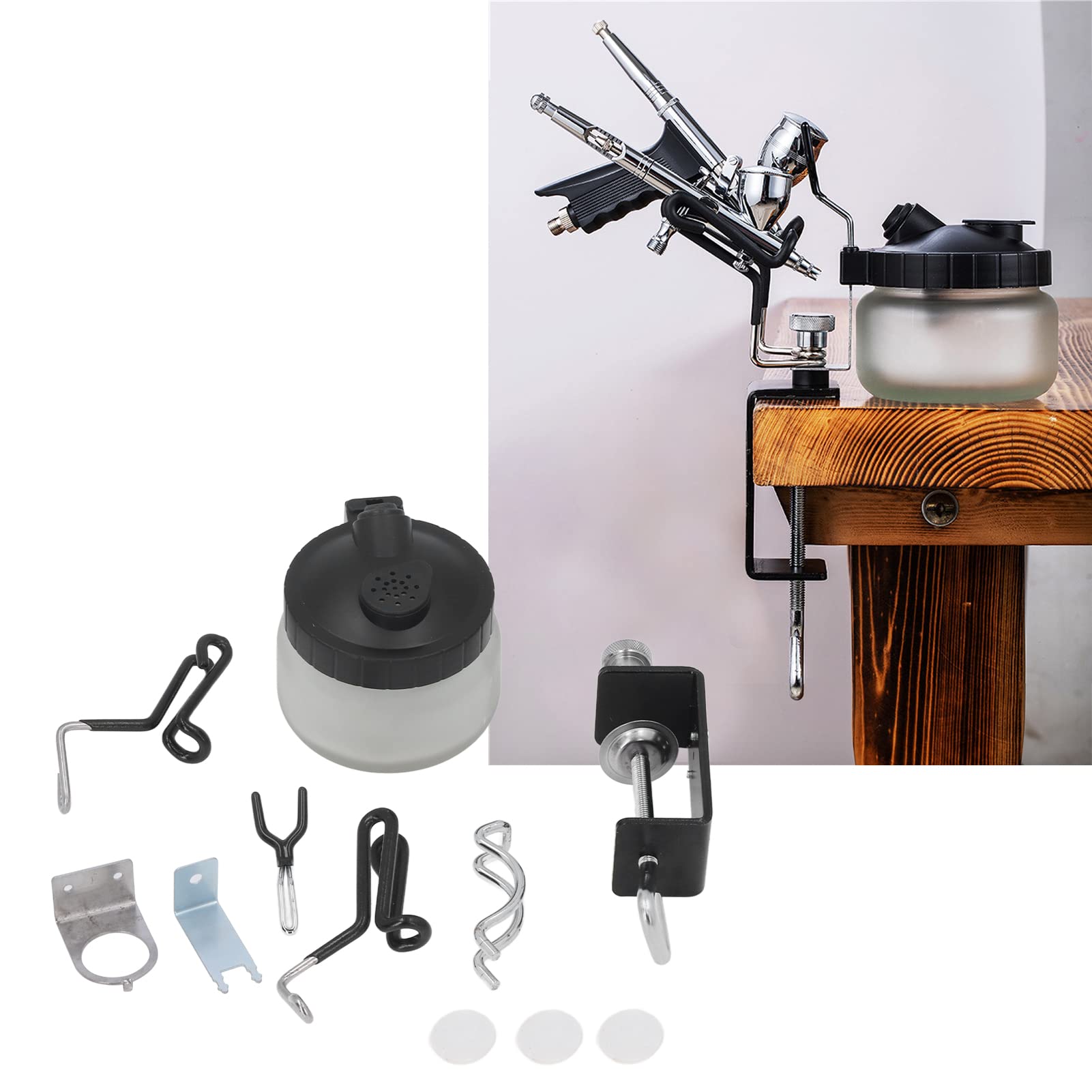 Universal-Airbrush-Halter, Edelstahl-Klemme für Airbrush-Ständer, um 360 Grad Drehbare Klemme für Airbrush-Halter für Künstler