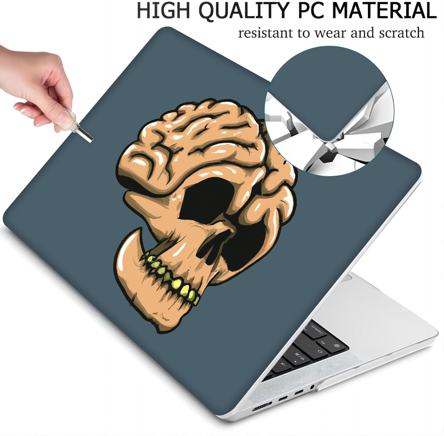 Compatible with MacBook Neo 13-inch, Hard Shell Case with Keyboard Cover and Screen Protector (A3404 A18 Pro chip, 2026 Release) - Skull MC22463
