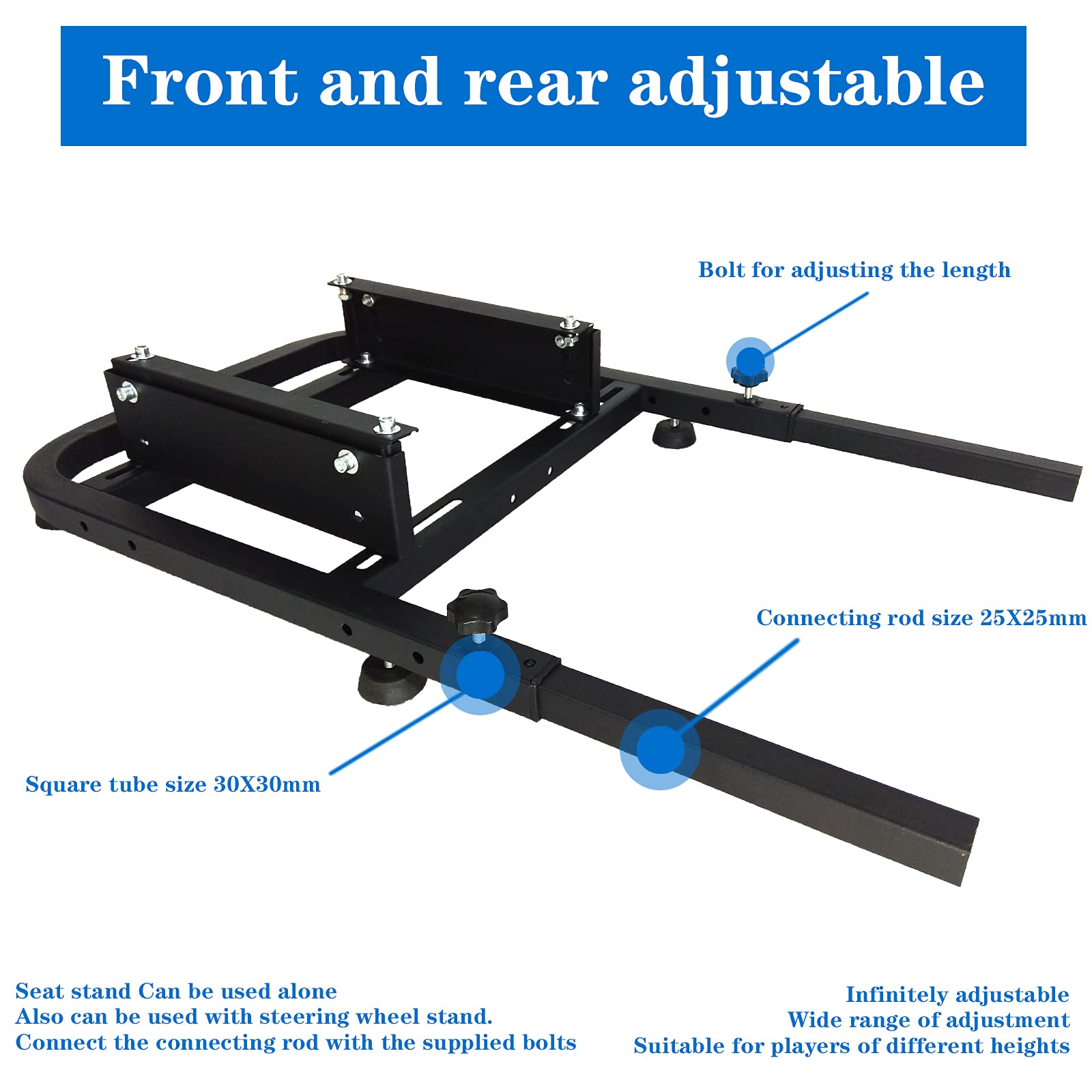 Marada Racing Rear Seat Stand Seat AddOn Stand for Steering Wheel