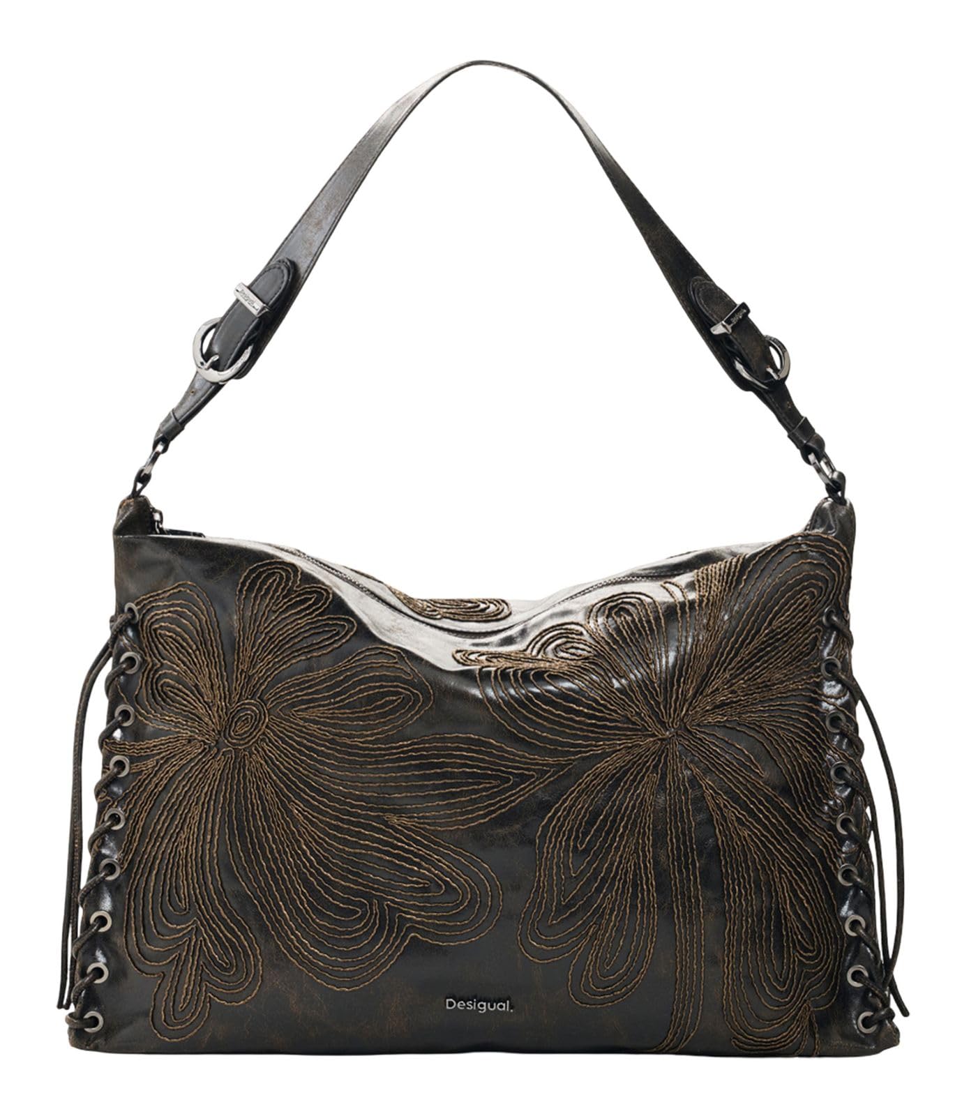Desigual borsa a tracolla Mistral Leiria Shoulder Bag Chocolate marrone scuro