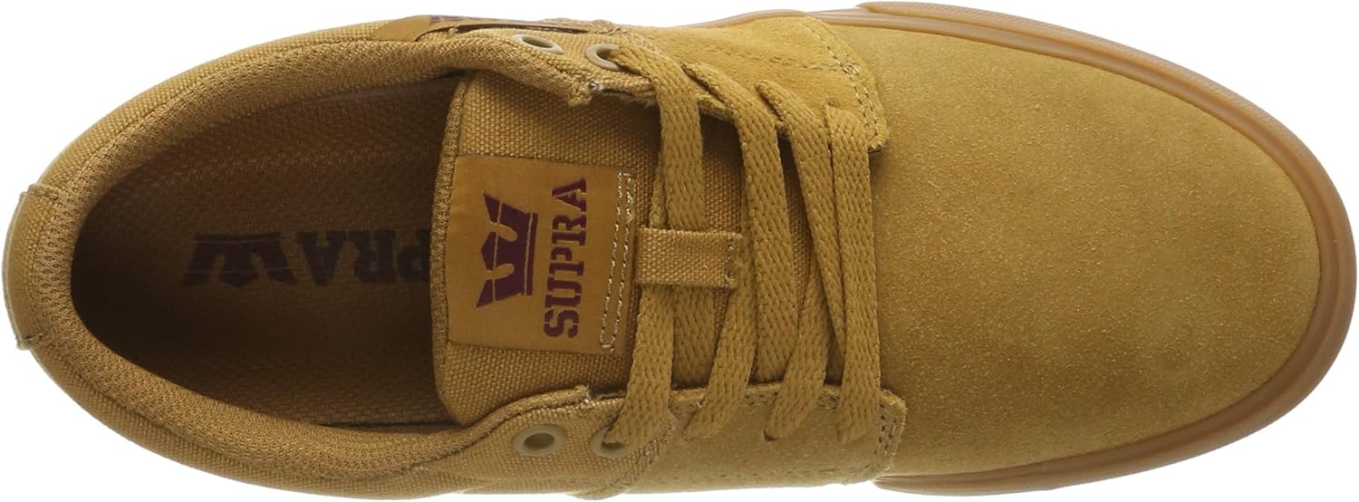 Supra Men's Stacks Vulc Ii Skate Shoe 7 Brown Tan Brown Lt Gum M 260