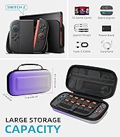 Vista 28 de TiMOVO Carrying Case for Nintendo Switch 2 (2025), Large Capacity Protective Hard Shell Portable Travel Case Pouch for Switch 2, with 10 Game Card