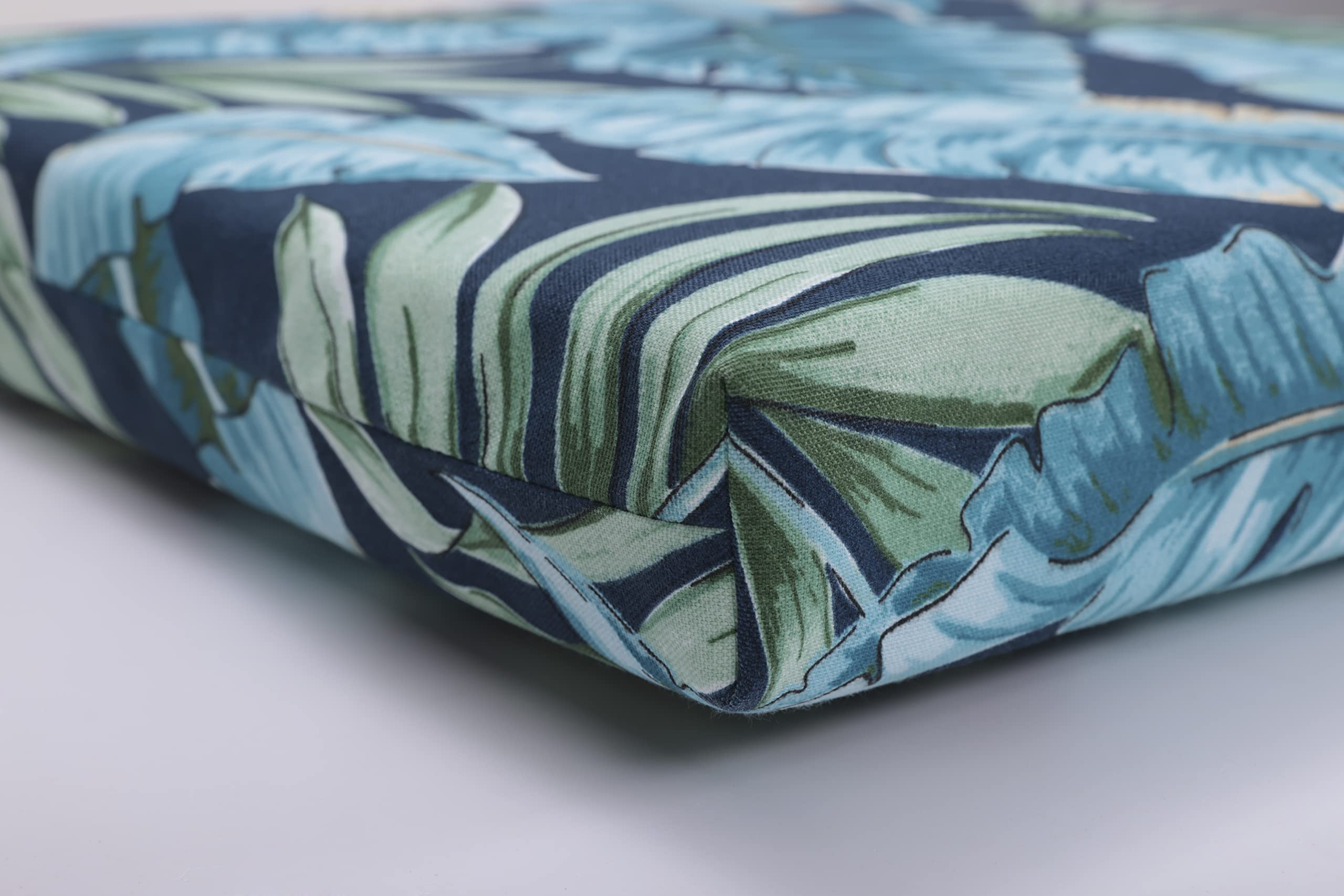 Pillow Perfect Cojines De Asiento De Esquina Cuadrados Para Exteriores/interiores, 20 X 20 Pulgadas, Color Azul Tortola Medianoche, 2 Unidades