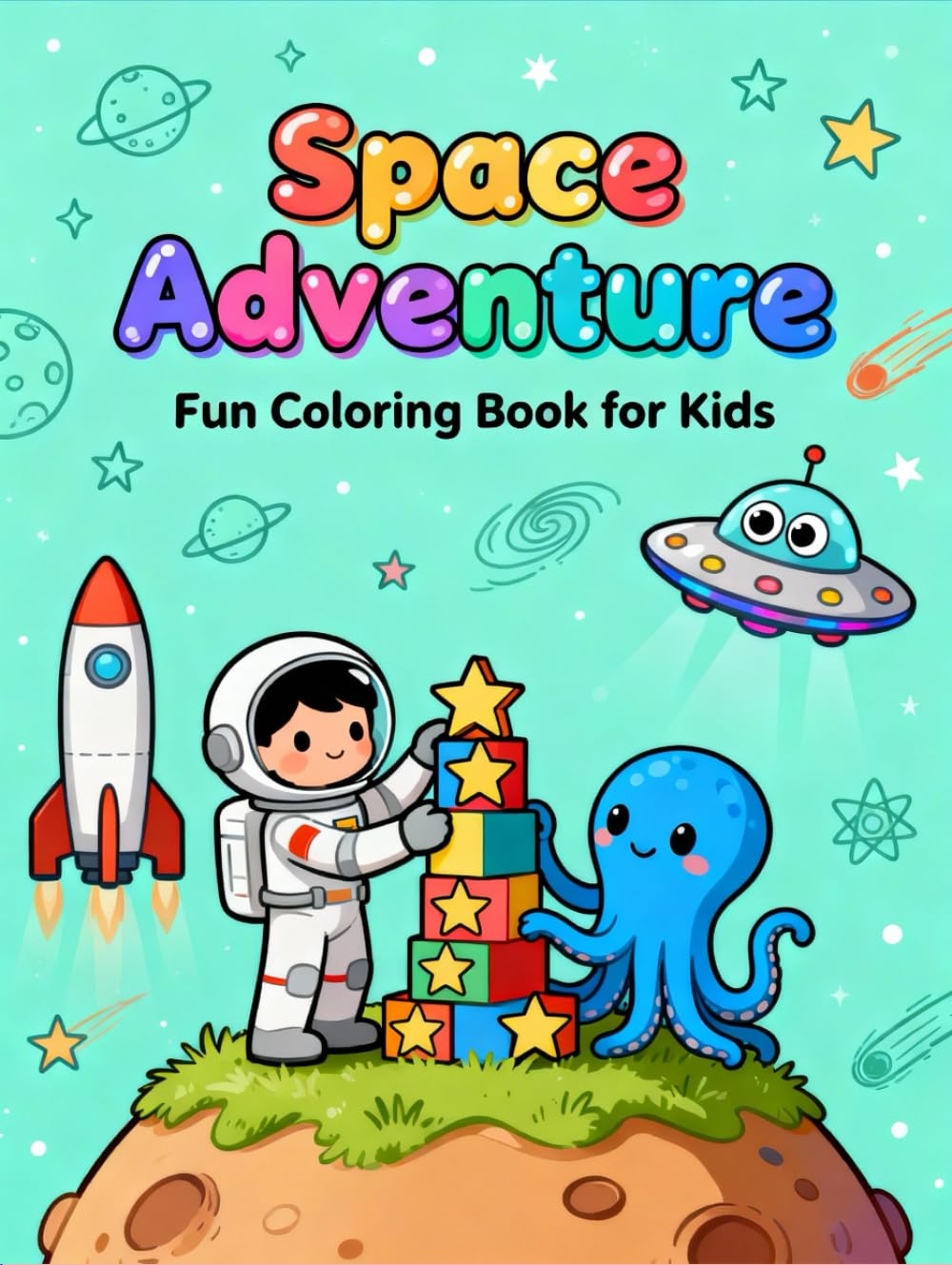 Space Adventure: A Fun Coloring Journey Through Planets and Stars