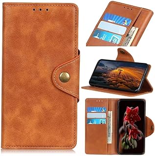 TUUNKMUY for Wiko Y52 Phone Case, Wiko Y52 Premium Leather Case for Women Men Card Slots Magnetic Closure Kickstand Shockproof Book Full Protection Flip Wallet Phone Cover, brown
