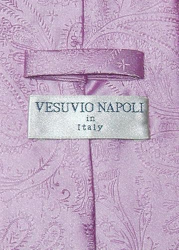 Miniatura 2 de Vesuvio Napoli lavanda PAISLEY corbata pañuelo a juego para hombres