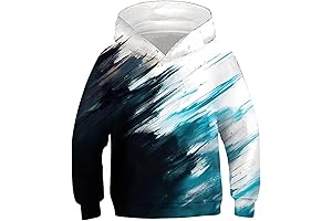 Boys' Novelty 3D Printed Graphic Hoodies, Kid's Casual Pullover Sweatshirts, 6-16T