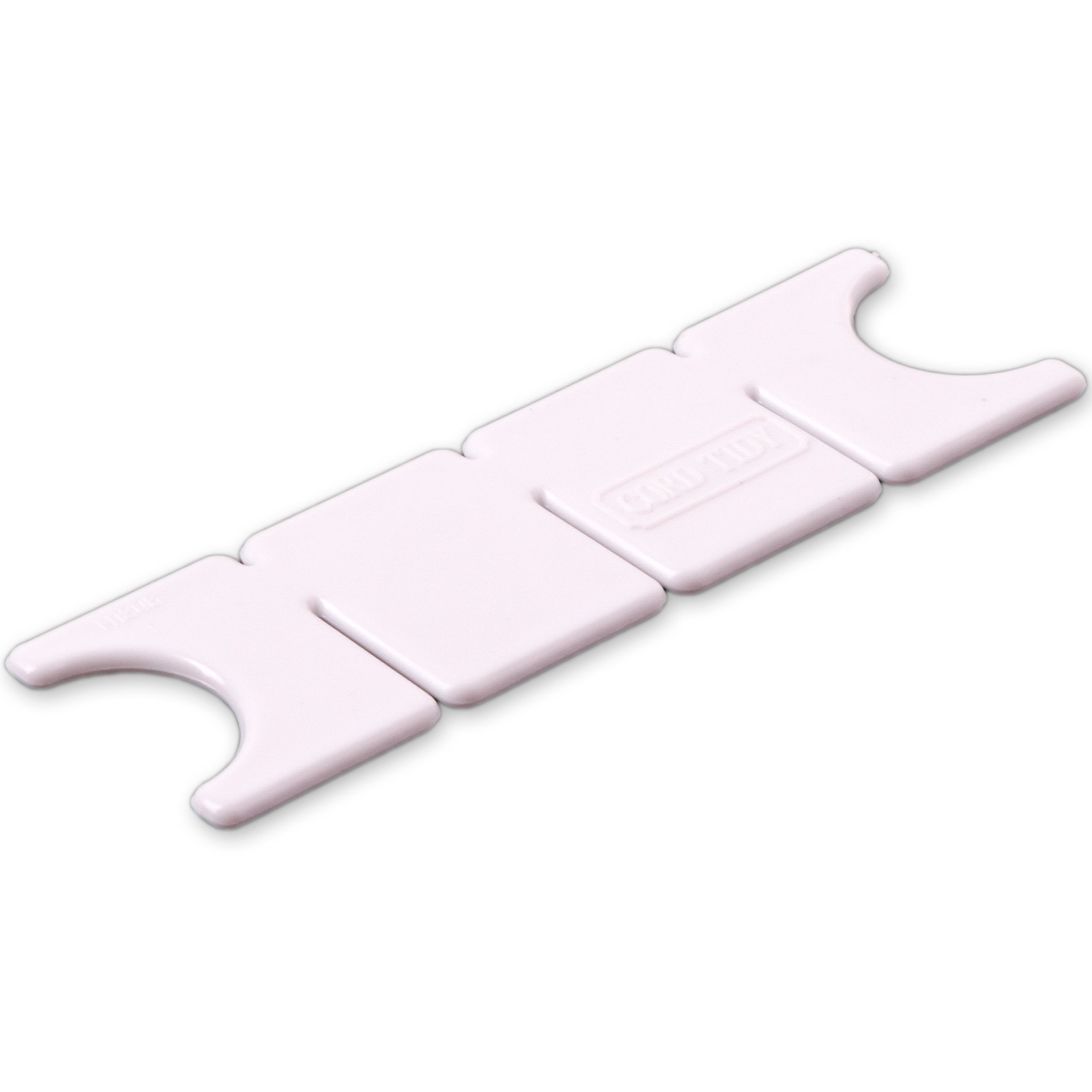 White Hinge White 5X Curtain Cord Tidies | Keeps Curtain Tape Cords Neat And In Place