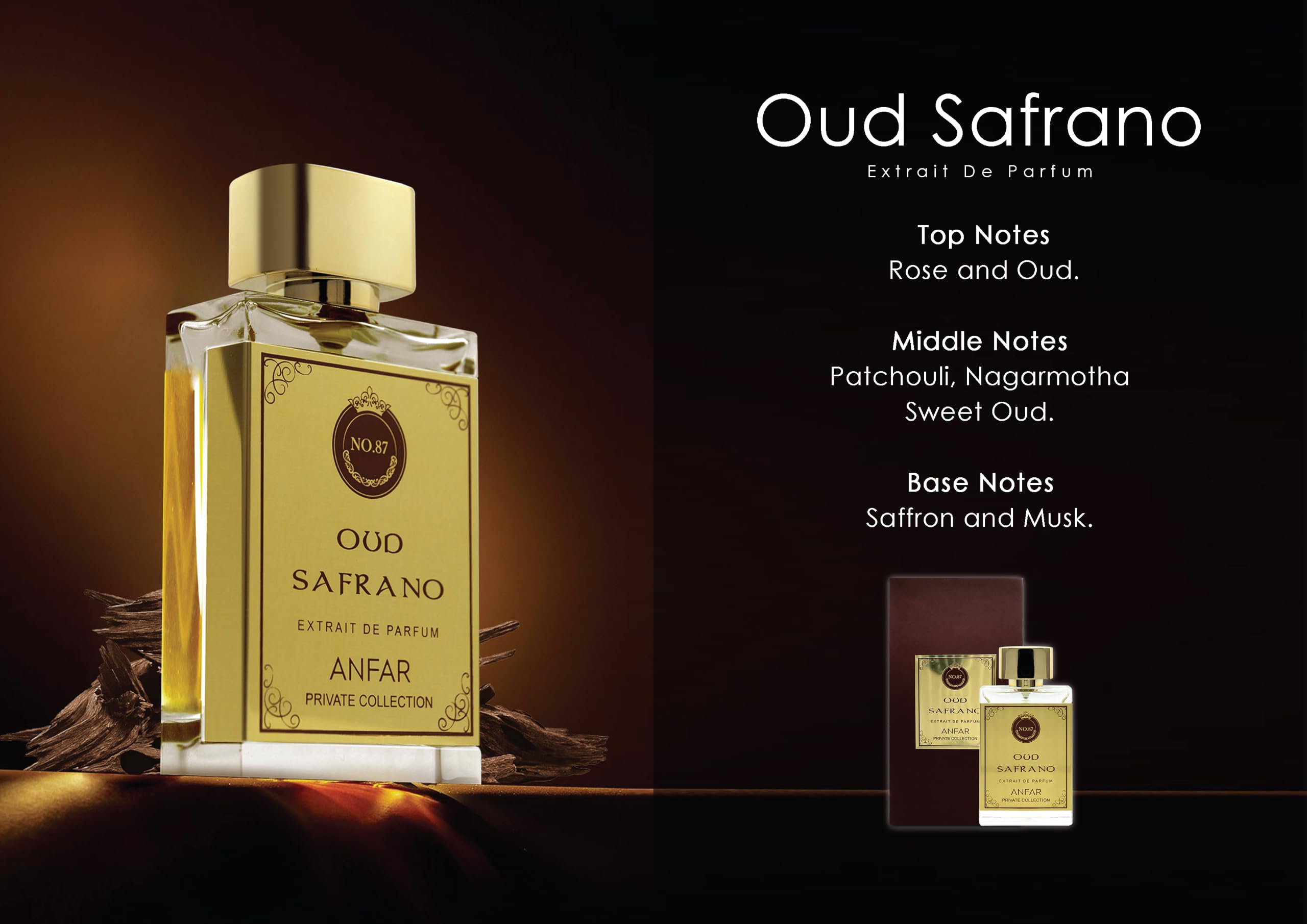 Amazon.com : Anfar Oud Safrano for Men - 1.7 oz Extrait De Parfum