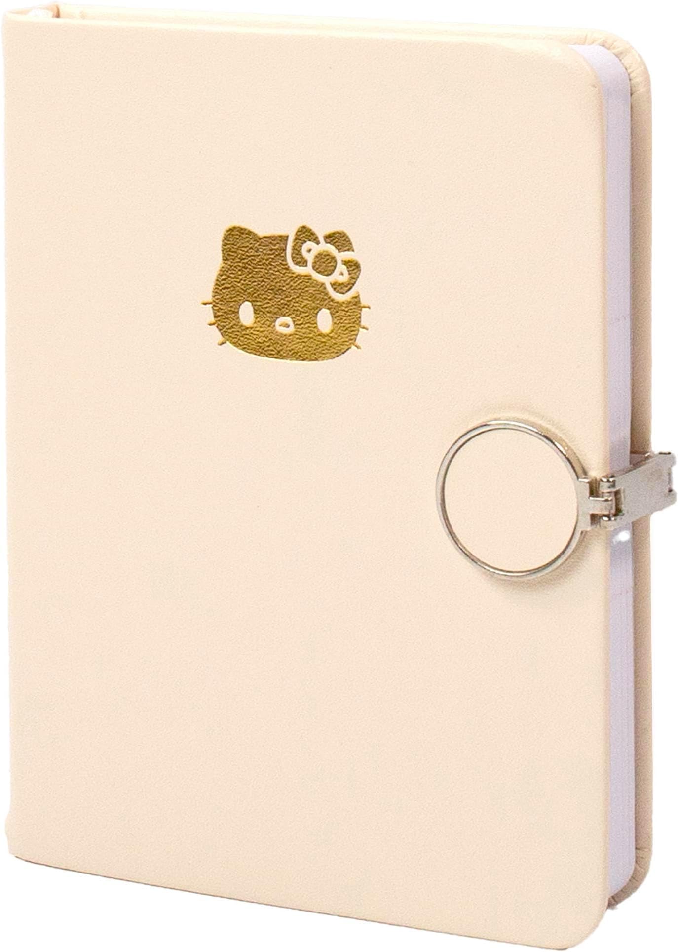 Hello Kitty Magnetic Journal, 100 Sheet Notebook with Magnetic Closure, School Supplies, Kawaii Stationary, Desk Accessories