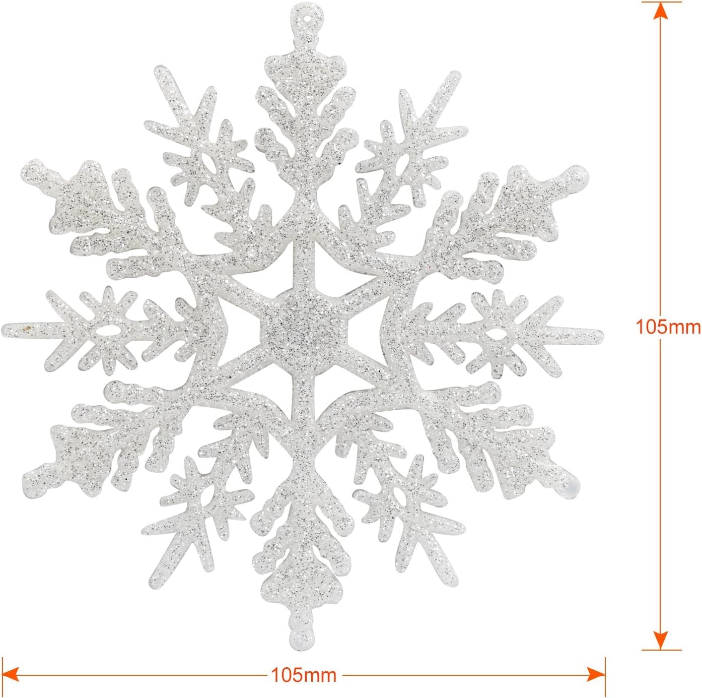 NALER オーナメント 雪の結晶 24個 直径約10.5cm Amazon.co.jp: NALER クリスマス オーナメント 雪の結晶 24個