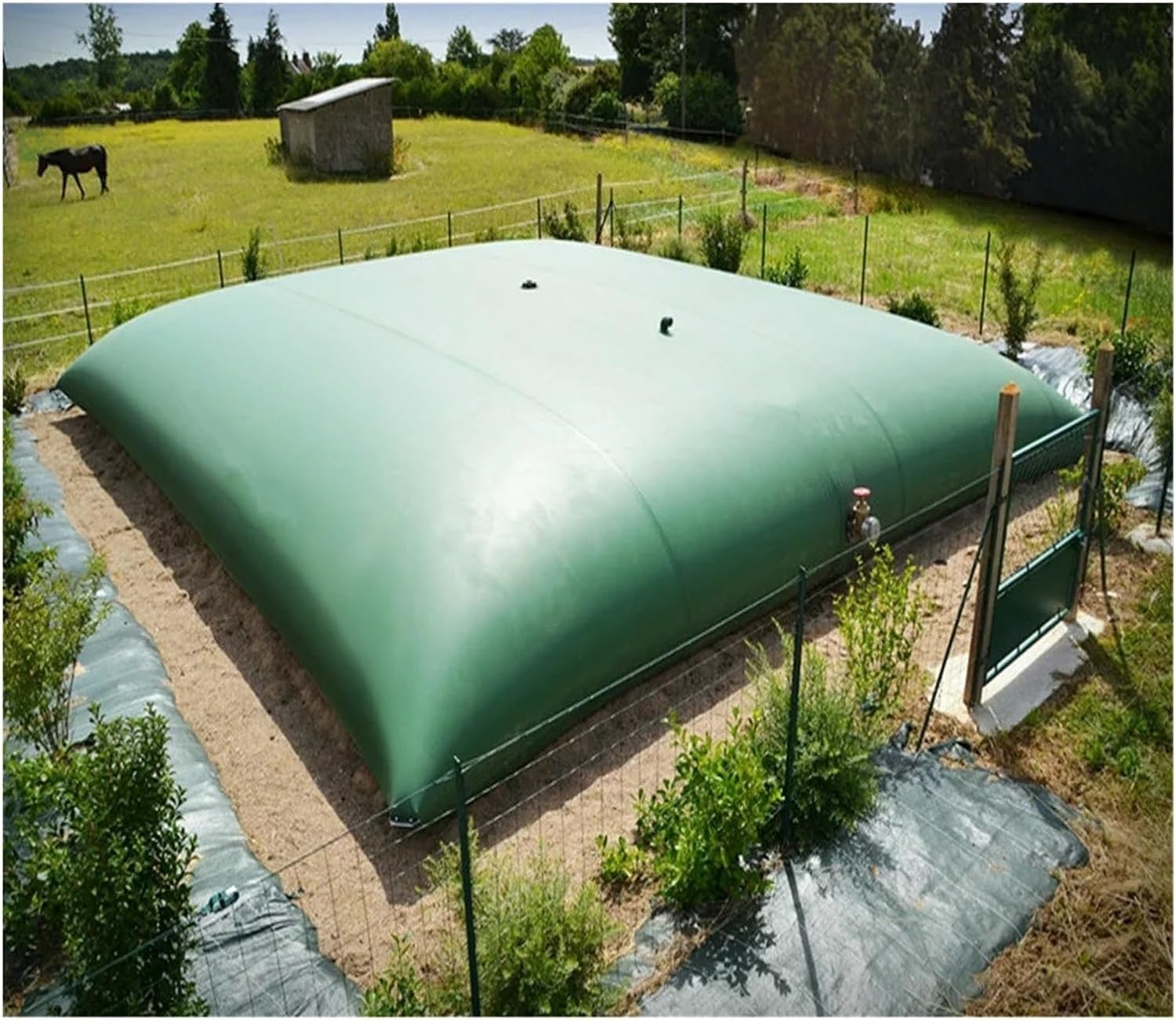AviiSo Wasserkanister Faltbar Tragbare unterirdische Wasserzisterne, Landwirtschaftliche Notfall-Wasseraufbewahrungstasche (Color : Green, Size : 1.5x1x0.6m/900L/237Gallon)