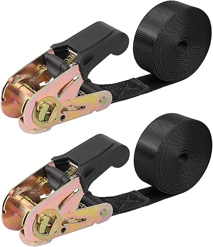 Correas de amarre de trinquete sin fin, amarre de carga resistente, correa negra de nailon resistente, correas de seguridad de trinquete, accesorios