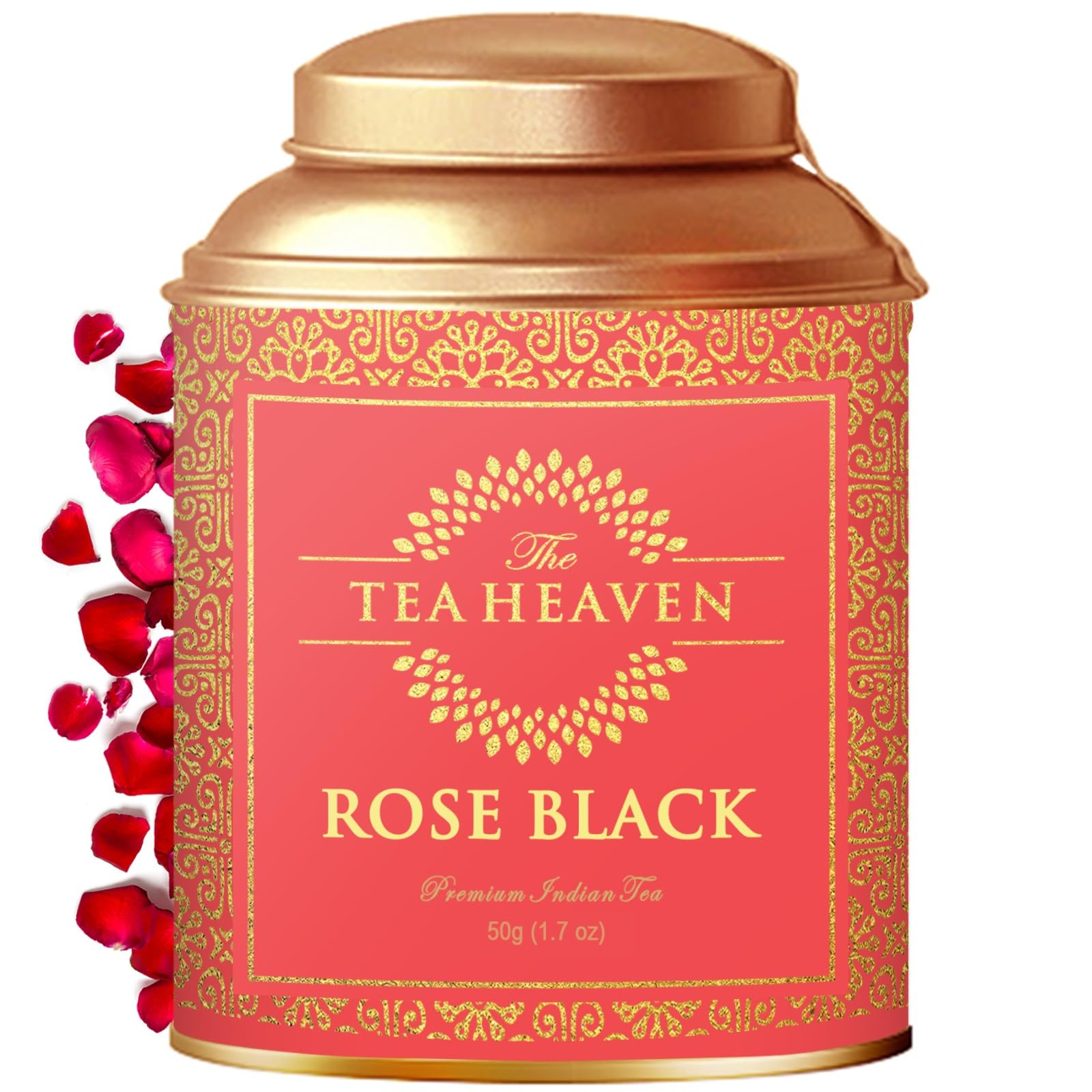 The Tea Heaven | Tea Gift - Rose Black Tea- Good for skin-100% Natural Ingredients- 50 Grams