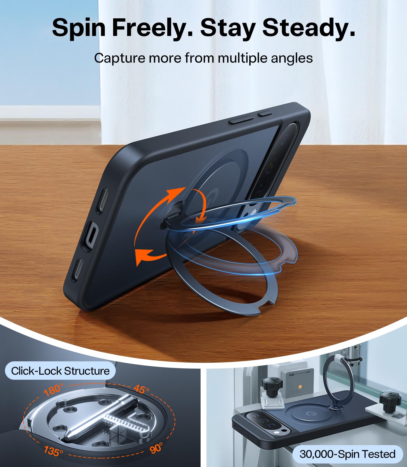 Amazon.com: TORRAS Q3 Spin Magnetic 360 Stand for Google Pixel 10