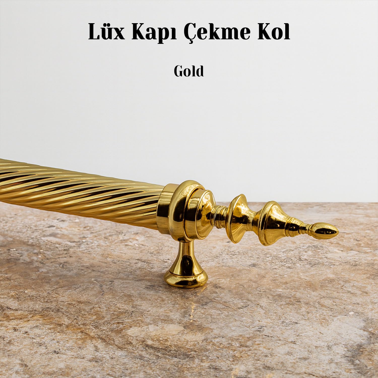 Otağ Gold Altın 60 cm Kapı Çekme Kolu Tutma Kulpu Kulbu Çelik Dış Kapı Tutamağı Sürgülü Lüks Model