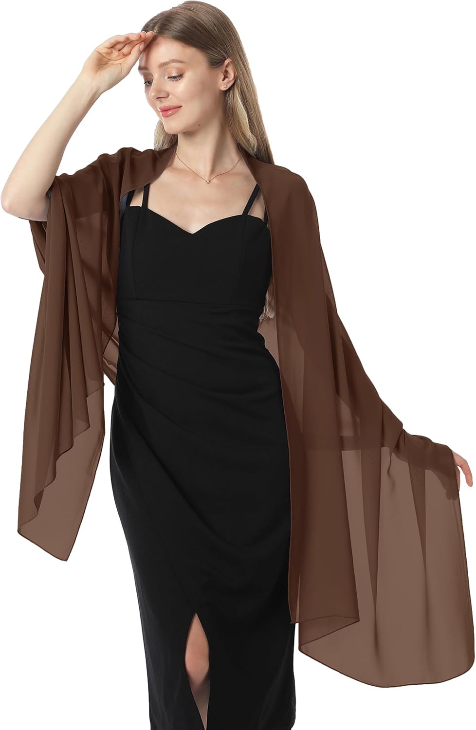 Chiffon Shawls and Wraps for Evening Dresses Women Elegant Soft Scarf Bridal Scarve Wedding Stole - Image 4